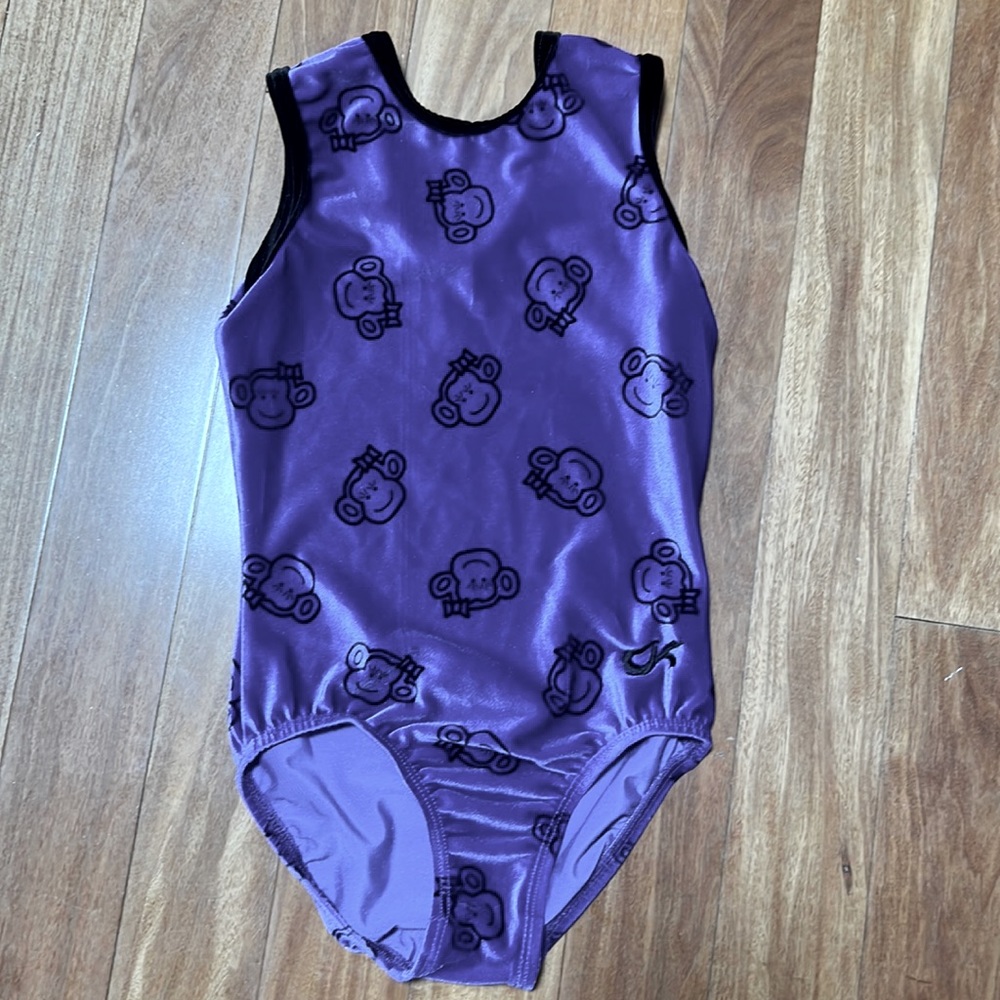 GK Purple Monkey Print One-Piece Leotard